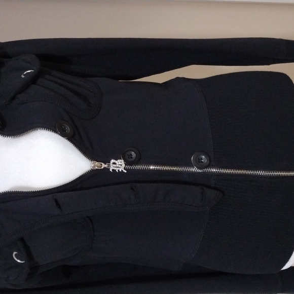 BCBG Black Jacket w/ Logo Detail - Picture 7 of 10